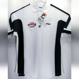 Vintage NWT FILA Canon Elvis 1998 Tour of Champions Mens Large Polo Shirt